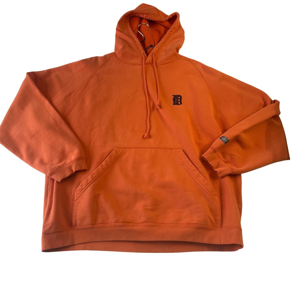 Antigua Detroit Tigers Hoodie Orange Long Sleeve Sweatshirt 512113 L